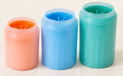 MuddyMate paw cleaners in three sizes standing side by side